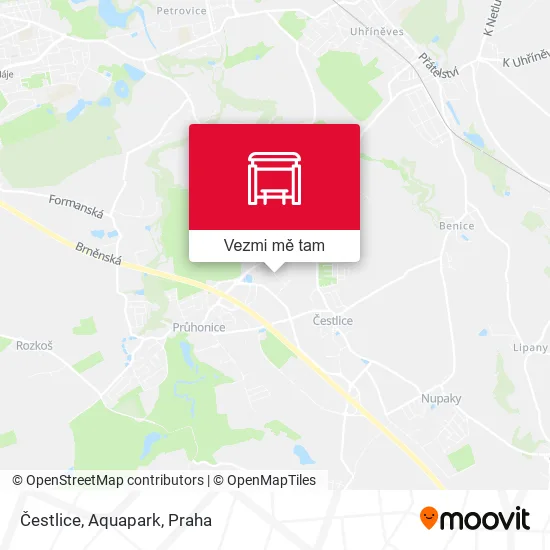 Čestlice, Aquapark mapa