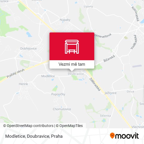 Modletice, Doubravice mapa