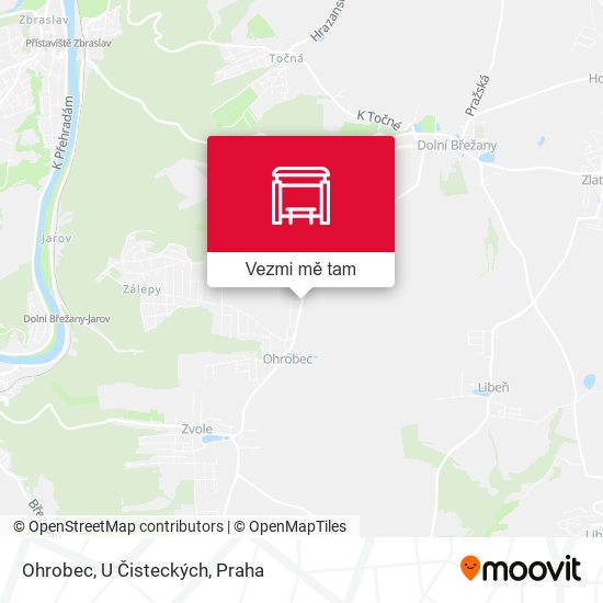 Ohrobec, U Čisteckých mapa