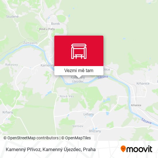Kamenný Přívoz, Kamenný Újezdec mapa