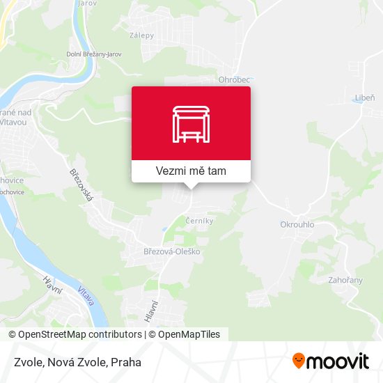 Zvole, Nová Zvole mapa
