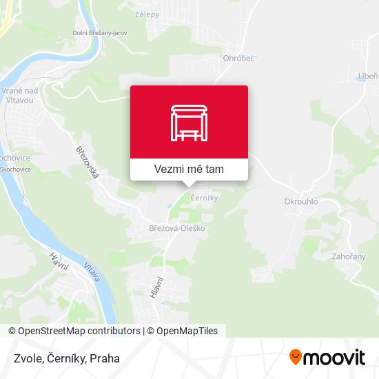 Zvole, Černíky mapa