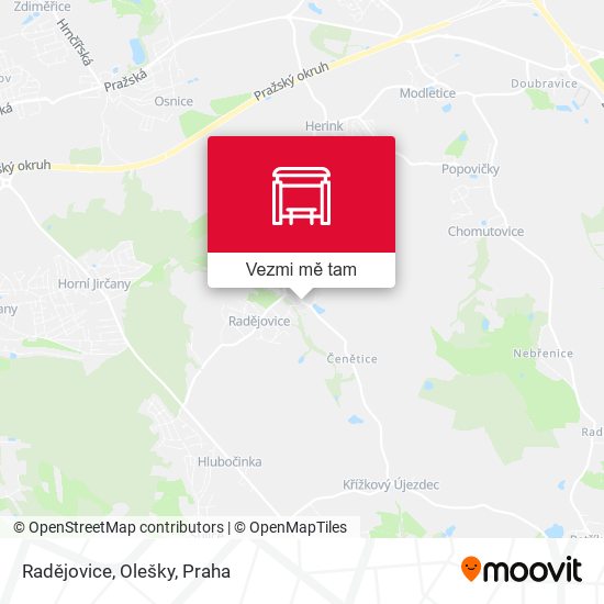 Radějovice, Olešky mapa