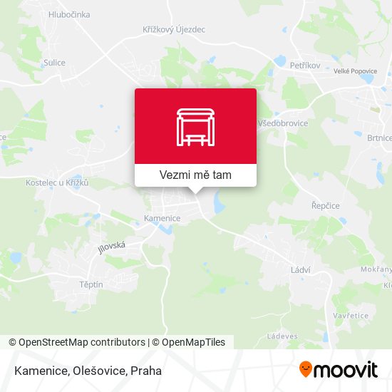 Kamenice, Olešovice mapa