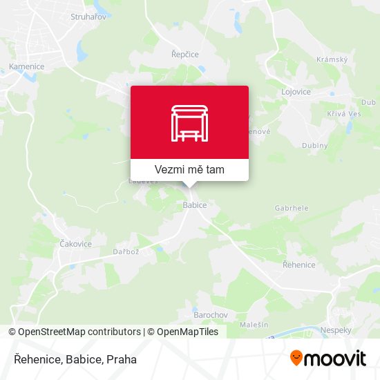 Řehenice, Babice mapa