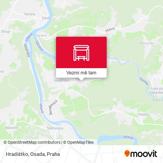 Hradištko, Osada mapa