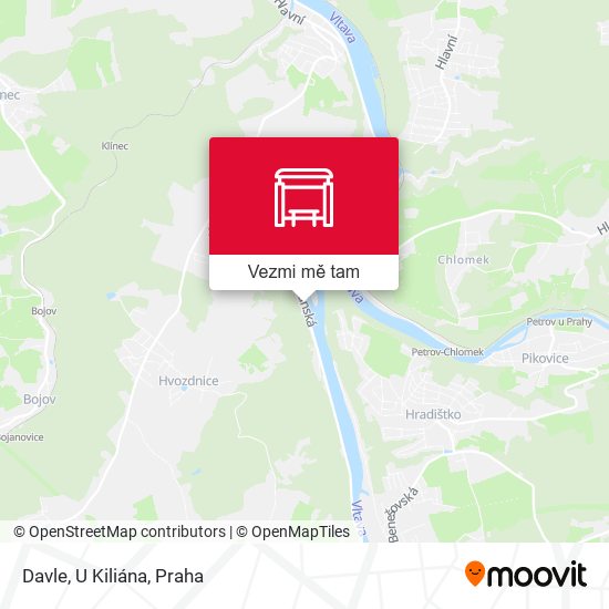 Davle, U Kiliána mapa