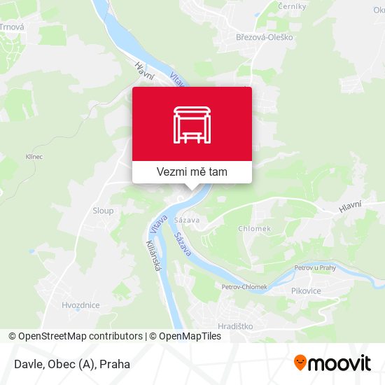 Davle, Obec (A) mapa