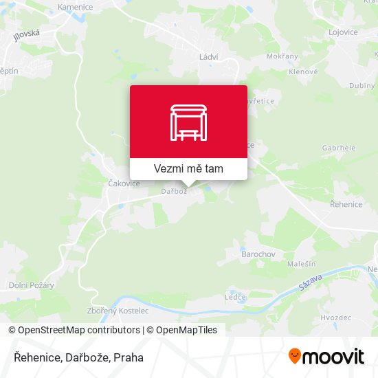 Řehenice, Dařbože mapa
