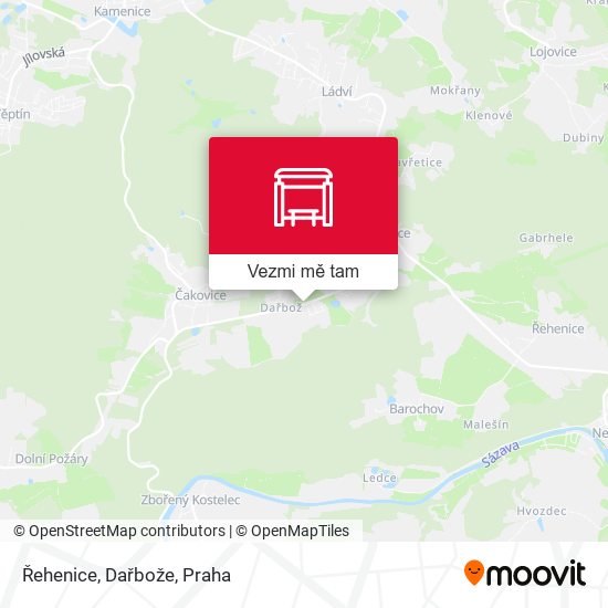Řehenice, Dařbože mapa