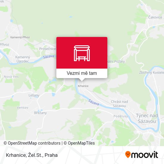 Krhanice, Žel.St. mapa