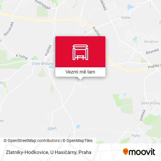 Zlatníky-Hodkovice, U Hasičárny mapa