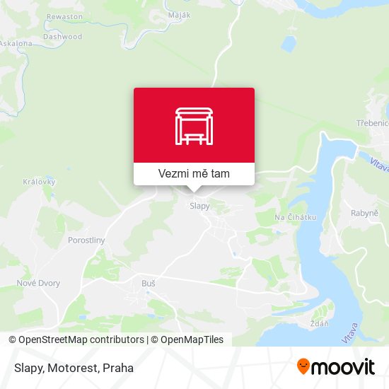 Slapy, Motorest mapa