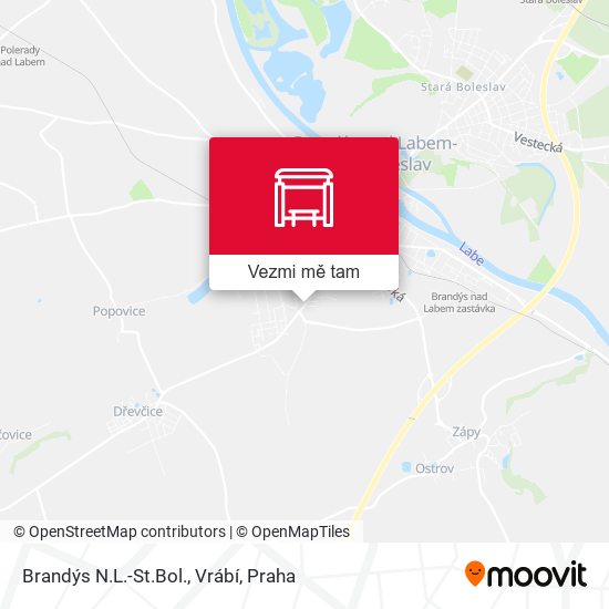 Brandýs N.L.-St.Bol., Vrábí mapa