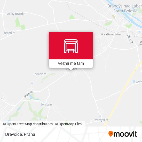Dřevčice mapa