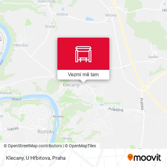 Klecany, U Hřbitova mapa