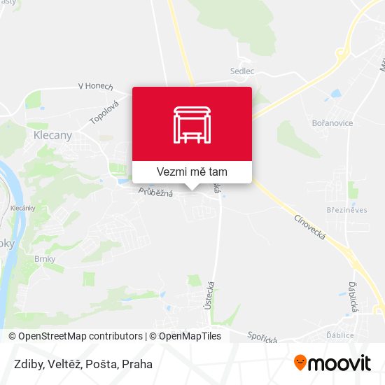 Zdiby, Veltěž, Pošta mapa