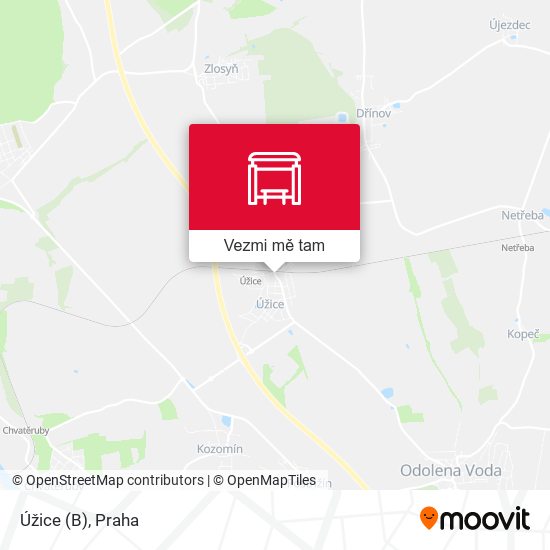 Úžice (B) mapa