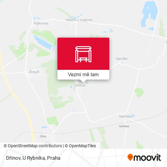 Dřínov, U Rybníka mapa