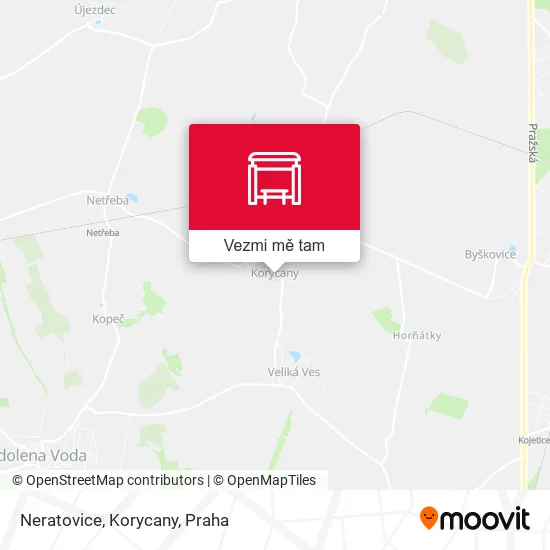 Neratovice, Korycany mapa