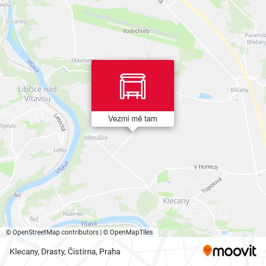 Klecany, Drasty, Čistírna mapa