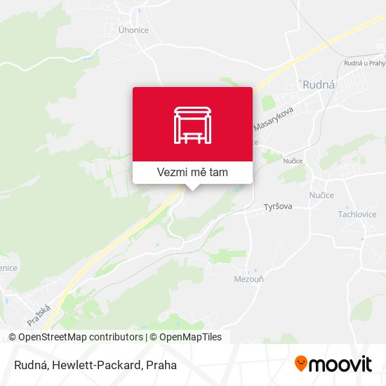 Rudná, Hewlett-Packard mapa
