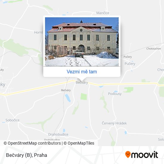 Bečváry mapa