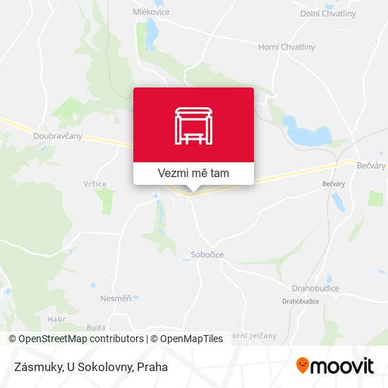 Zásmuky, U Sokolovny mapa