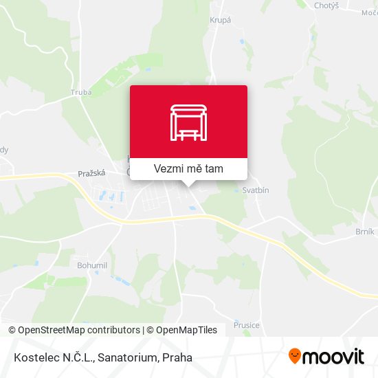 Kostelec N.Č.L., Sanatorium mapa