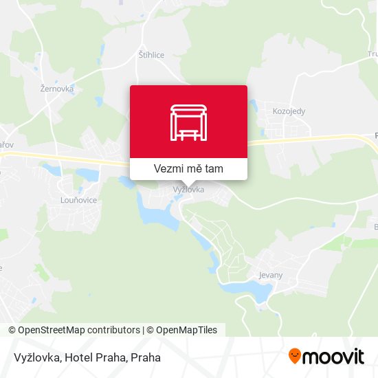 Vyžlovka, Hotel Praha mapa