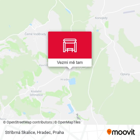 Stříbrná Skalice, Hradec mapa