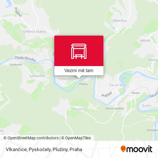 Vlkančice, Pyskočely, Plužiny mapa