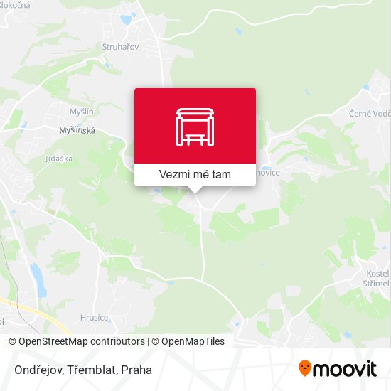 Ondřejov, Třemblat mapa