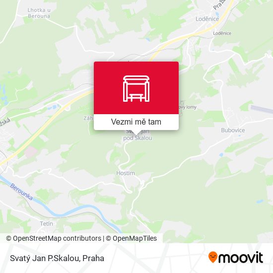 Svatý Jan P.Skalou mapa