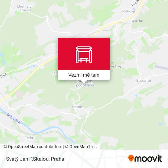 Svatý Jan P.Skalou mapa