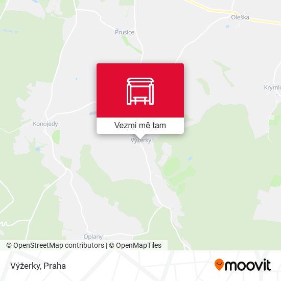 Výžerky mapa