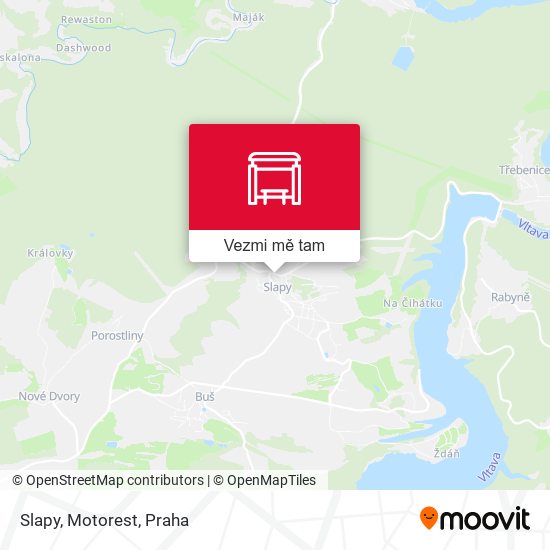 Slapy, Motorest mapa