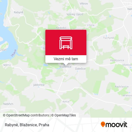 Rabyně, Blaženice mapa