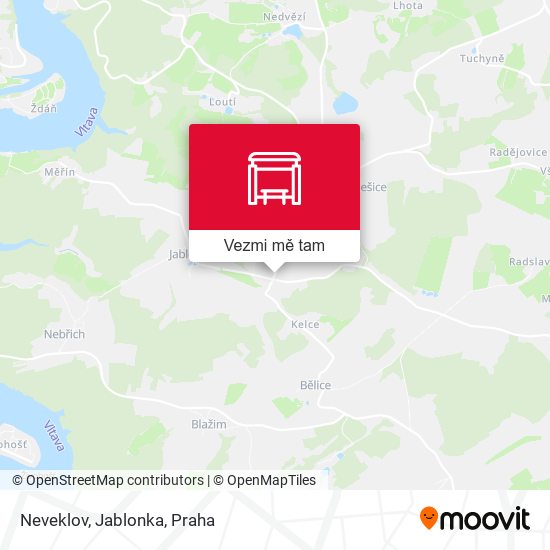 Neveklov, Jablonka mapa