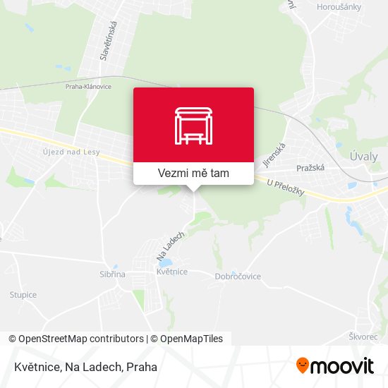 Květnice, Na Ladech mapa