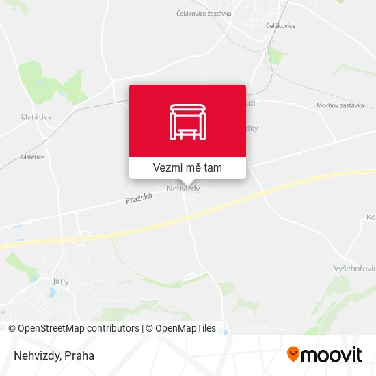 Nehvizdy mapa