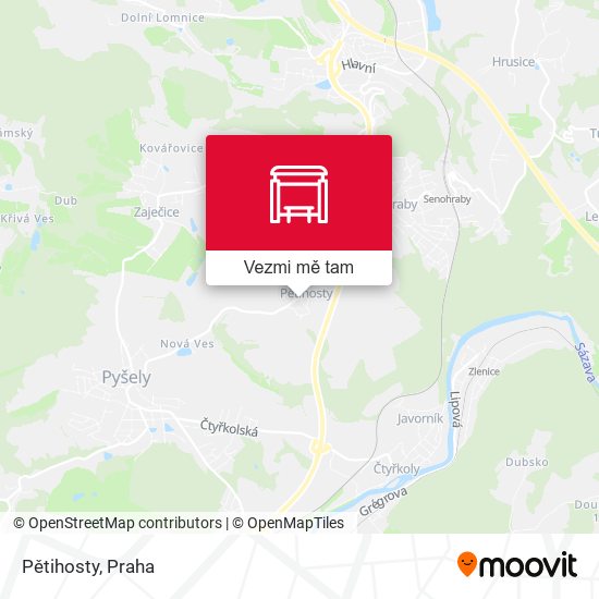 Pětihosty mapa