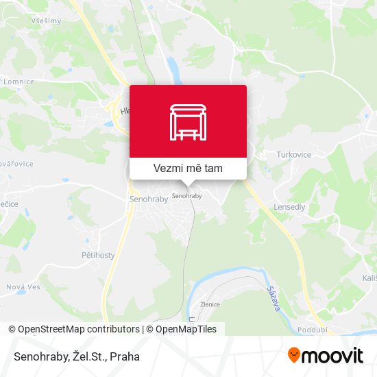 Senohraby, Žel.St. mapa