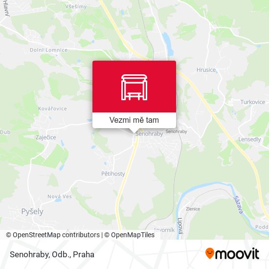 Senohraby, Odb. mapa