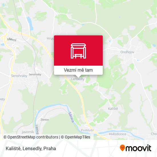Kaliště, Lensedly mapa