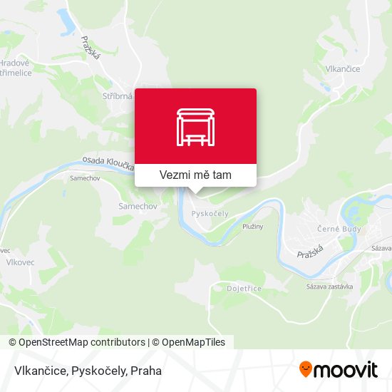 Vlkančice, Pyskočely mapa