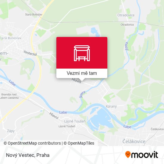 Nový Vestec mapa