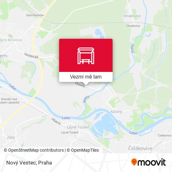 Nový Vestec (B) mapa