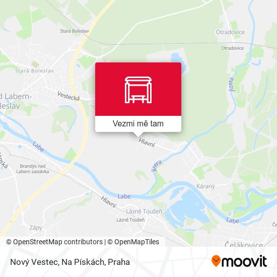 Nový Vestec, Na Pískách mapa