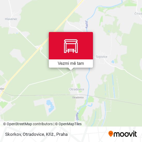 Skorkov, Otradovice, Křiž. mapa